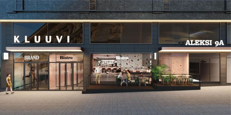 Upea, ravintolaksi soveltuva 319 m² liiketila, loistavalta kauppapaikalta kauppakeskus Kluuvista.