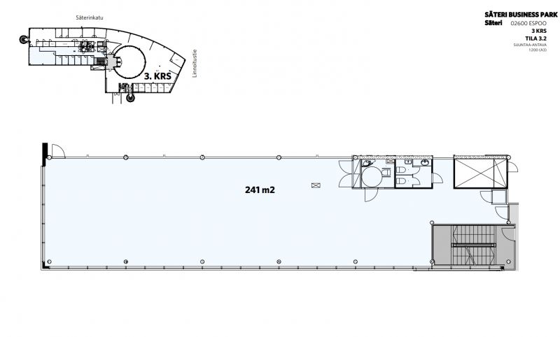 3.krs 241 m2 pohjaluonnos