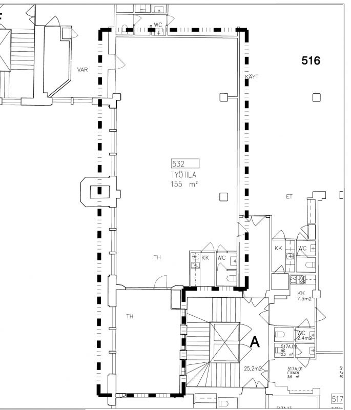 pohjakuva 5.krs 155 m2