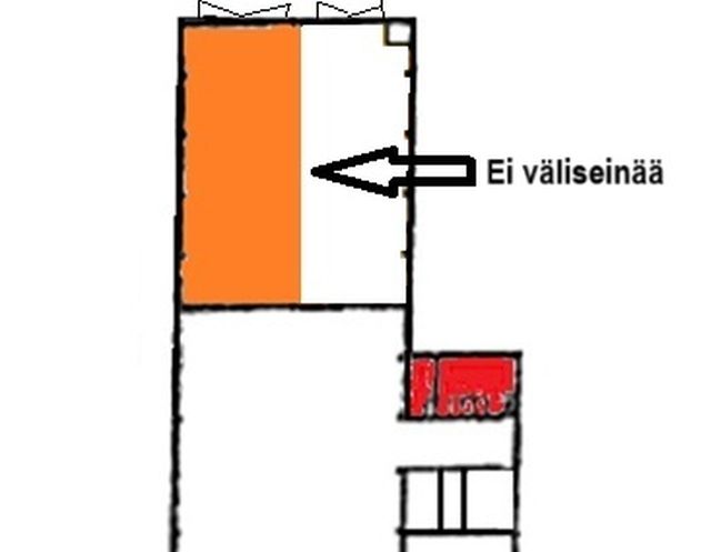 Vuokra-alue kuvassa oranssilla