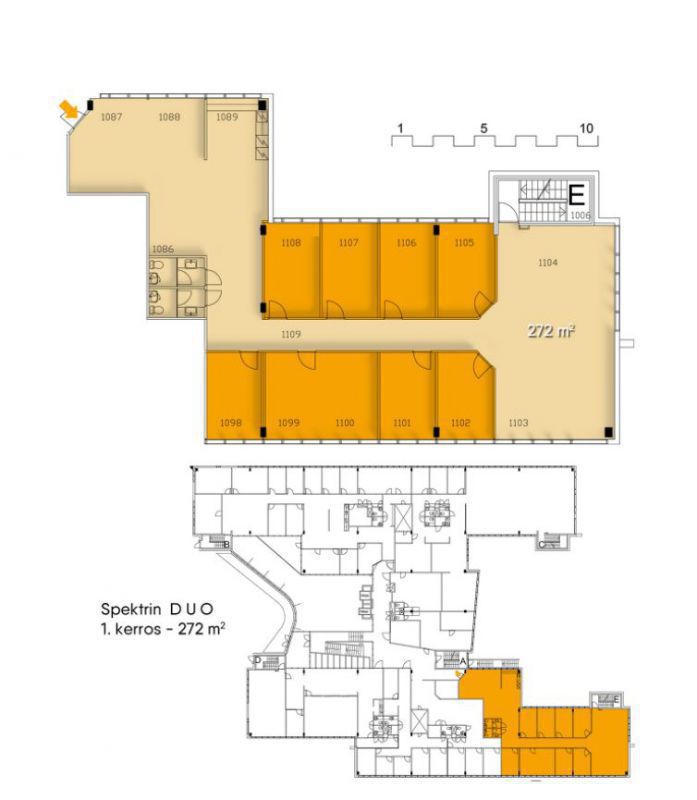 1.krs DUO pohja 272 m2
