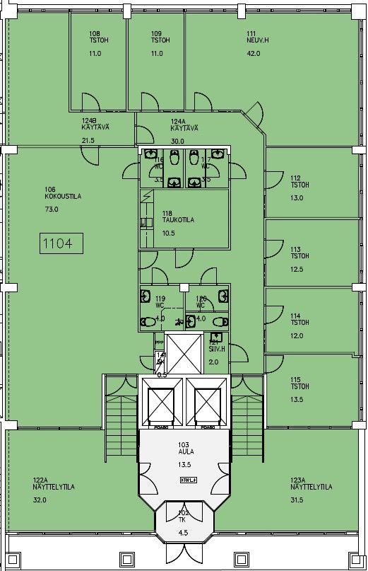 1krs 342m2 pohjakuva