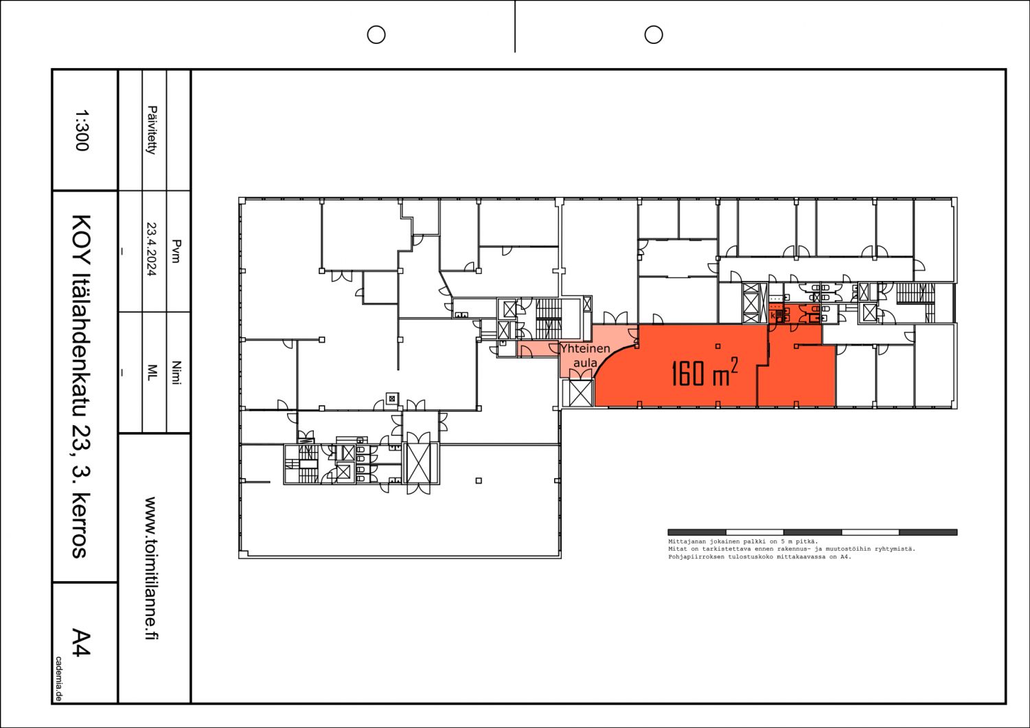 Toimisto-, näyttely- ja varastotila 160 m²