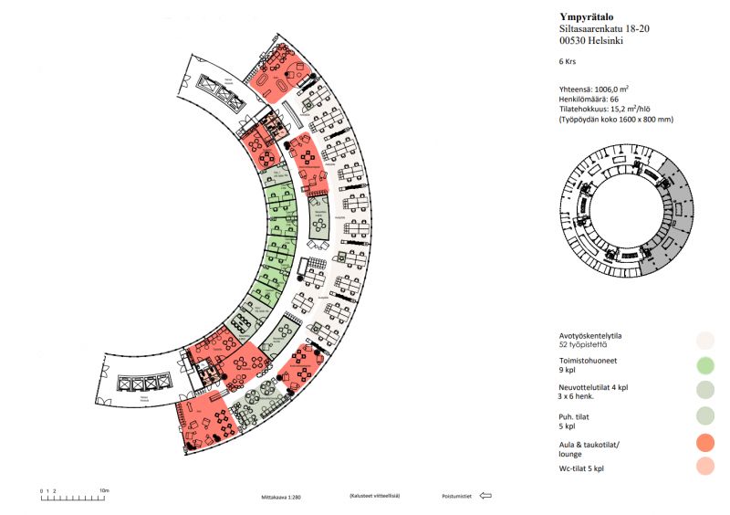 6.krs 688 m2 pohjaluonnos