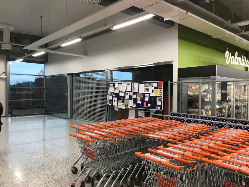 K-Supermarket Nurmijärven kiinteistössä etutila yhteensä 284 m2.