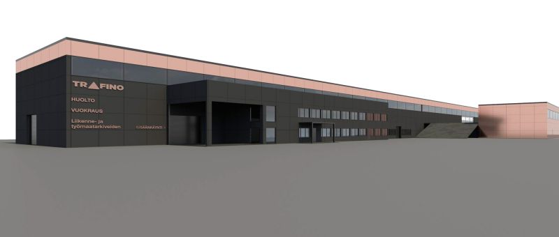 Uudisrakennus, pinta-ala enintään 12 635 m². Olemassa oleva rakennus 5 080 m² + katos 2 180 m².