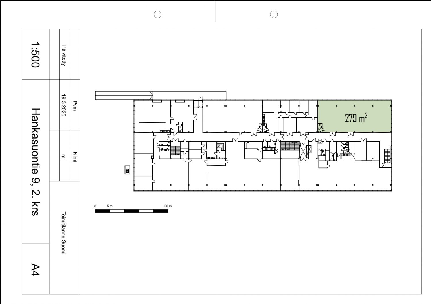 Tuotanto- tai varastotila 279 m², 2. krs