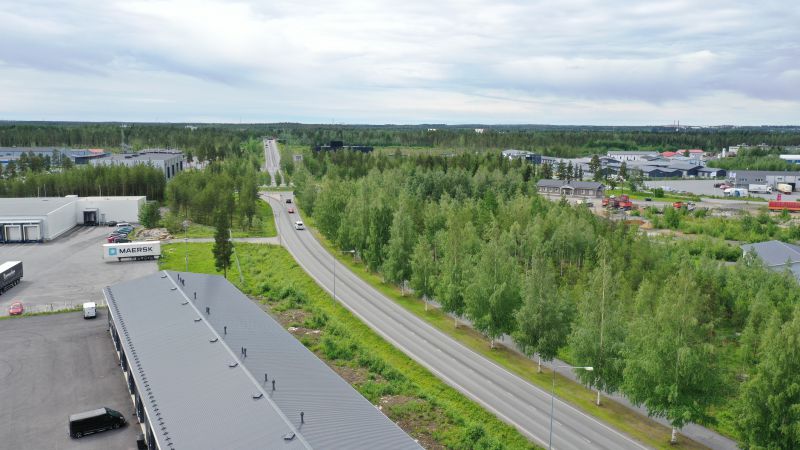 Rekkaväylän ympyrä lähellä
