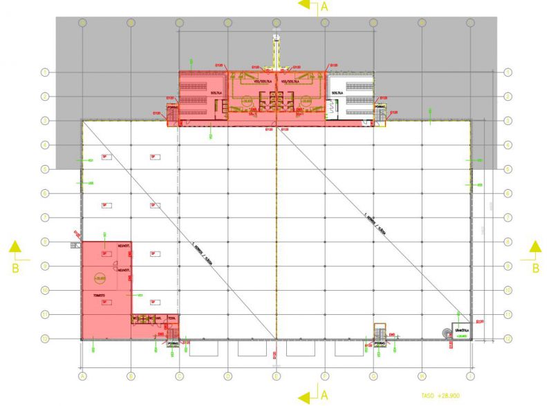 2.krs varasto 537 m2 ja toimisto 388 m2