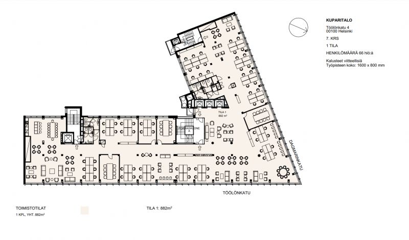 7.krs pohjakuva 882 m2