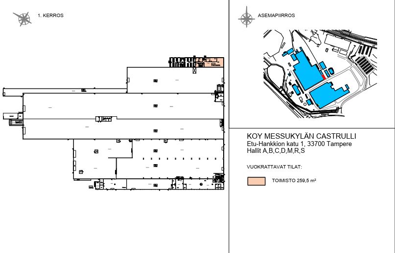 Pohjakuva toimisto 259,5 m2