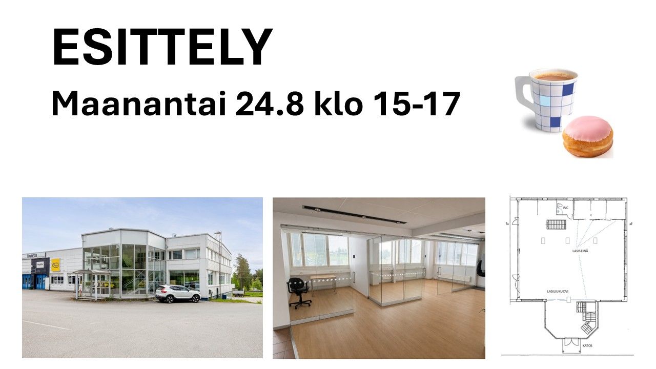 Näkyvällä paikalla Hanko-Hyvinkää -valtatien varrella Lohjalla myymälä- ja toimistotilaa.