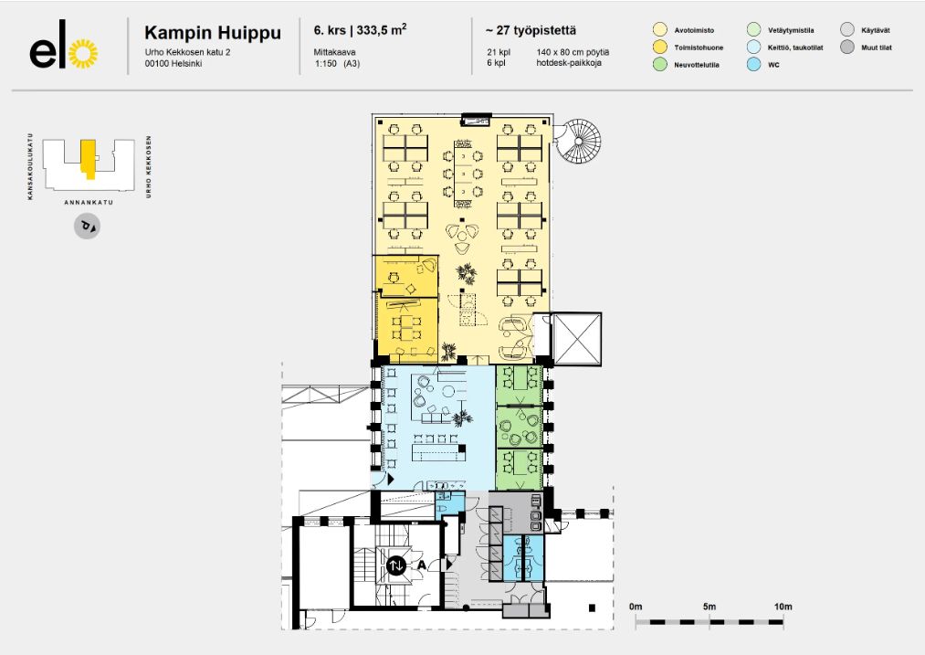 6.krs 333,5 m2 luonnos