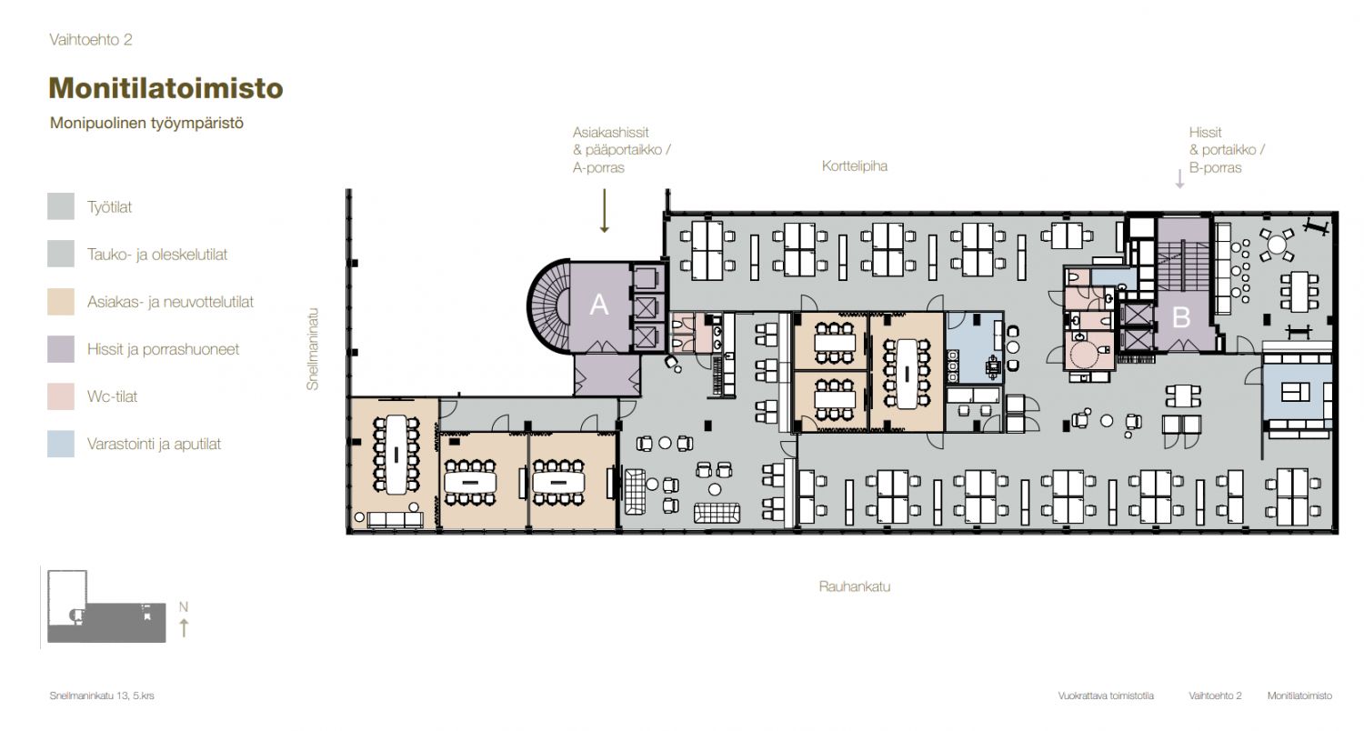 5.krs 705 m2 monitilaluonnos