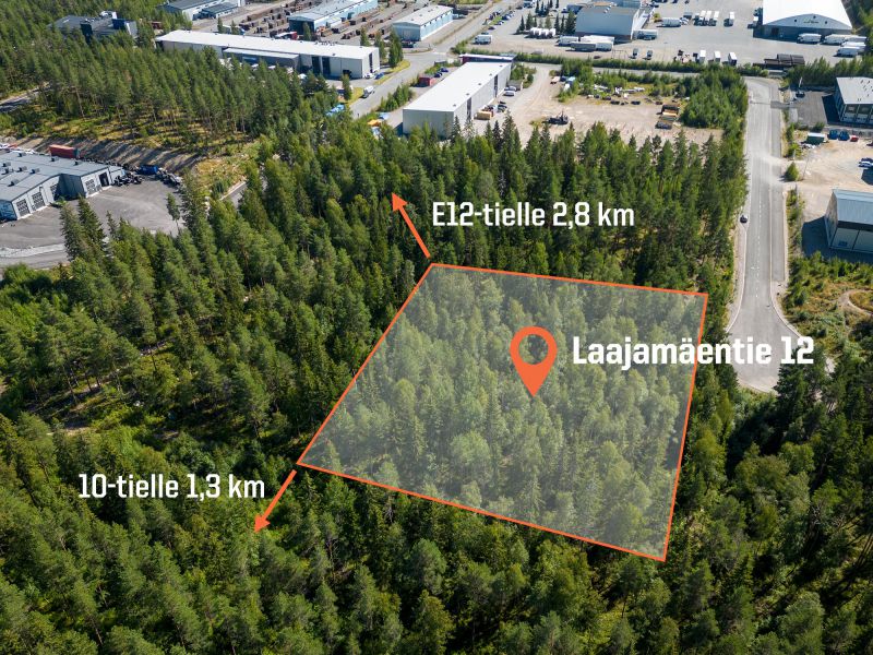 Myytävänä tai vuokralle teollisuustontti Hämeenlinnan Industrial Park MORE -yritysalueelta erinomaisten liikenneyhteyksien varrelta, Valtateiden 3- ja 10 risteyksessä.