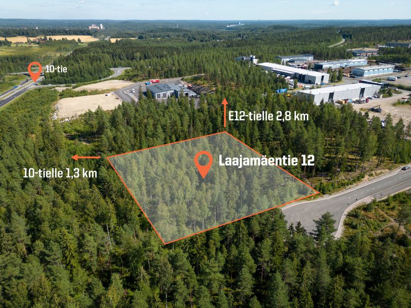 Teollisuustontti Laajamäentie 12, Hämeenlinna