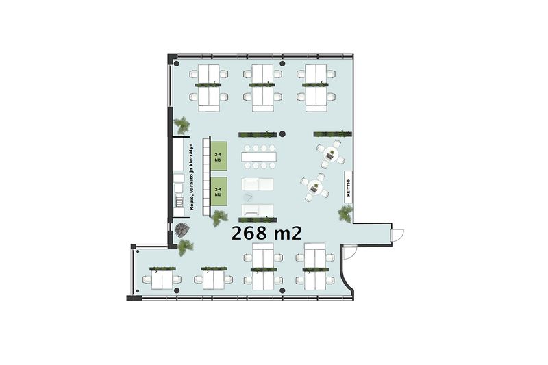 Esimerkki n. 24 työpistettä