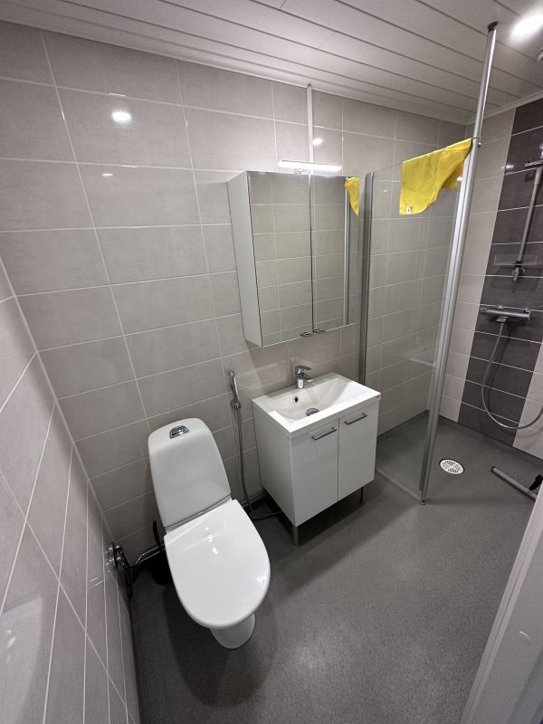 WC- ja suihkutila alakerta.