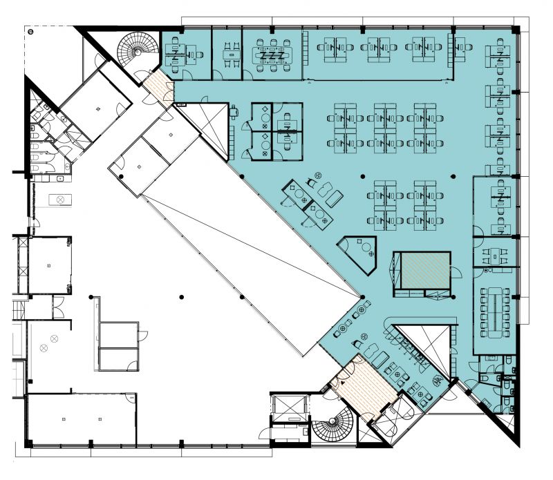 Vuokrattavan tilan pohjakuva.