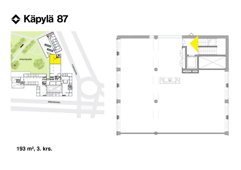 Vuokrattavan tilan pohjakuva