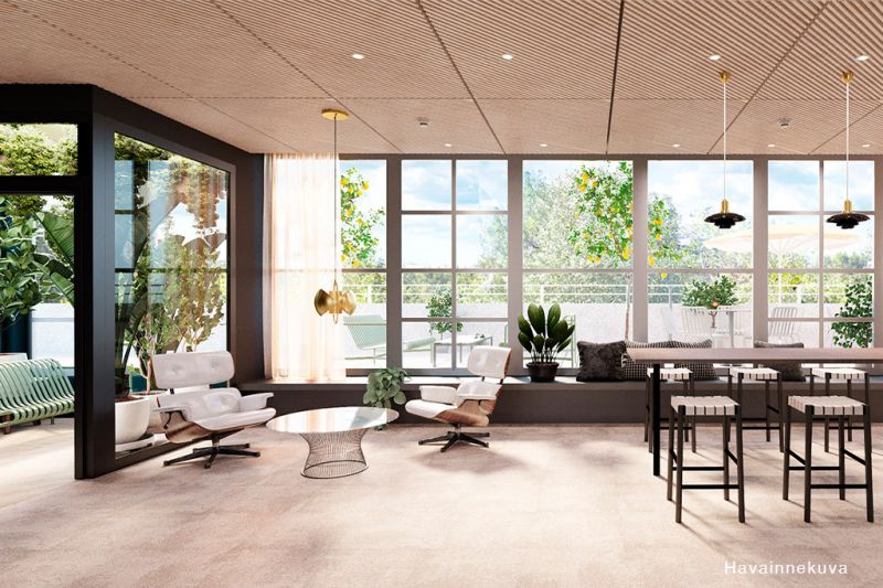 Havainnekuva tilasta remontoituna