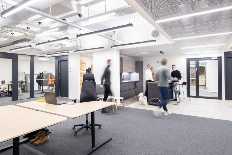 Asiakkaan - Alaska Brands:n uusi toimistotila Takomo Basessa.