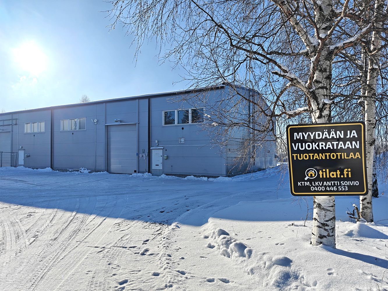 Myydään ja vuokrataan hyväkuntoista tuotantotilaa Mäntsälässä! Velaton myyntihinta: 798’000 €, vuokra: 6,90 €/m²/kk + alv