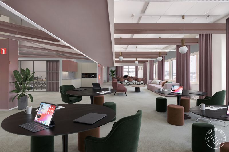 Esimerkki kohteen tiloista digiremontoituna.