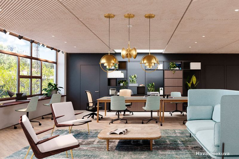 Havainnekuva tilasta remontoituna