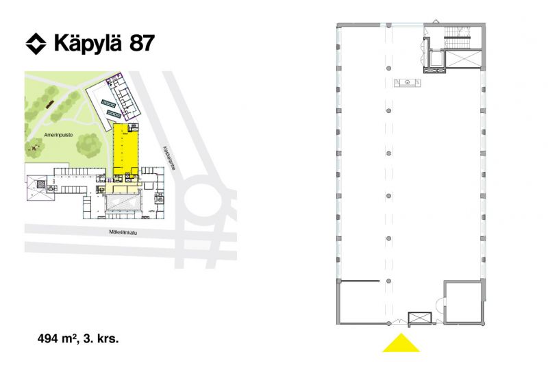 Vuokrattavan tilan pohjakuva