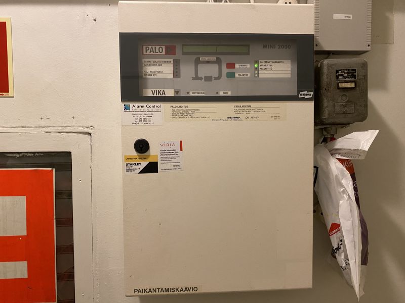 Talossa on moderni palovaroitinjärjestelmä