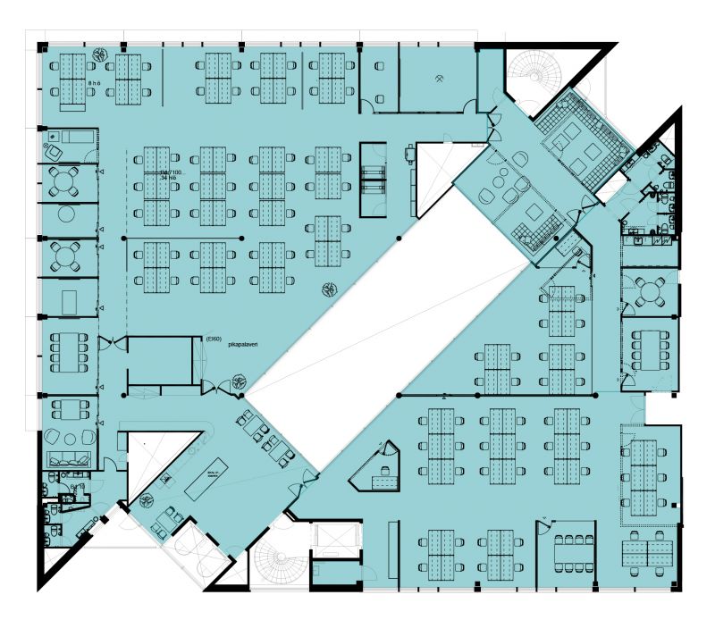 Vuokrattavan tilan pohjakuva.