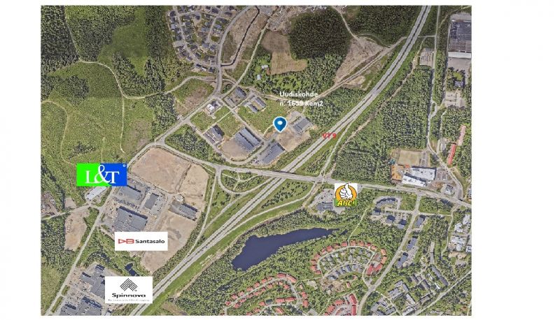 Ilmakuva kiinteistön sijoittumisesta