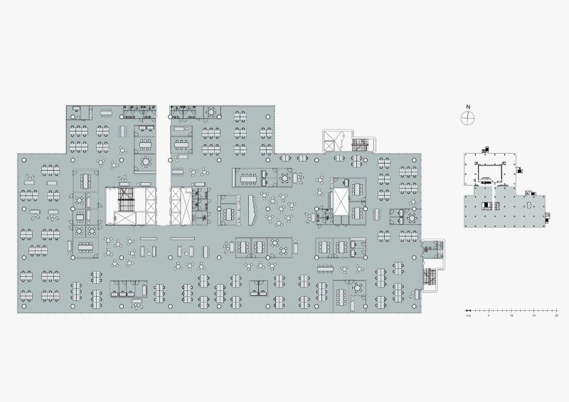 Vuokrattavan tilan sijainti kerroksessa.