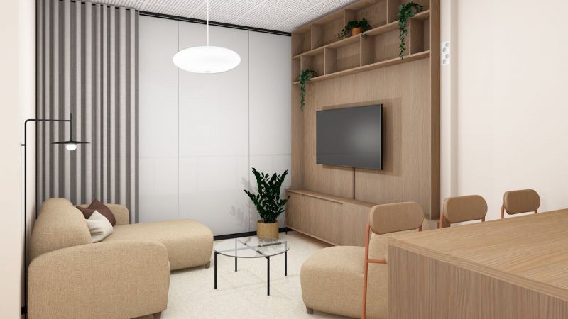 Havainnekuva taukotila joogasali