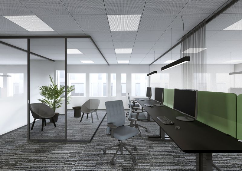 Havainnekuva 3. kerroksen toimistohuoneesta