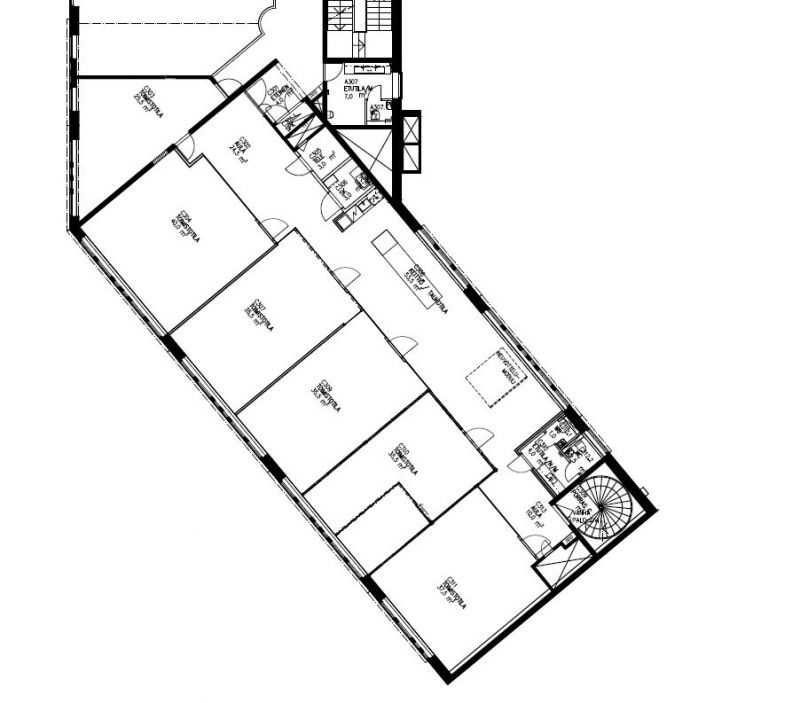 Pohjakuva 3. kerros vapaat tilat