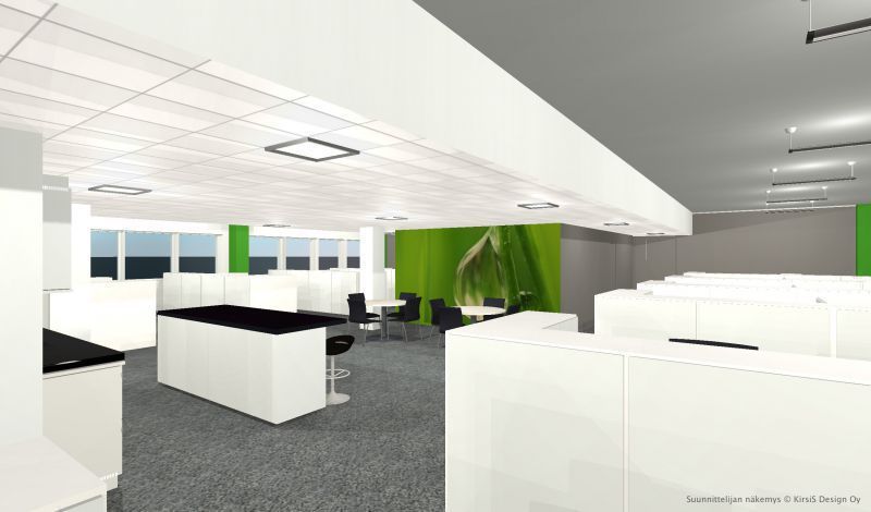 toimistotilaa 3-6. krs maisema