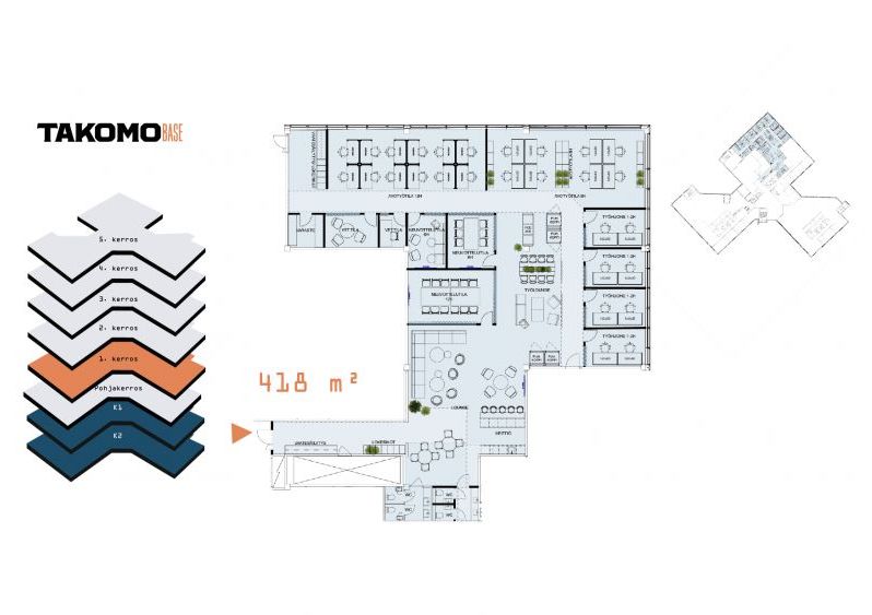1.krs luonnos 418 m2