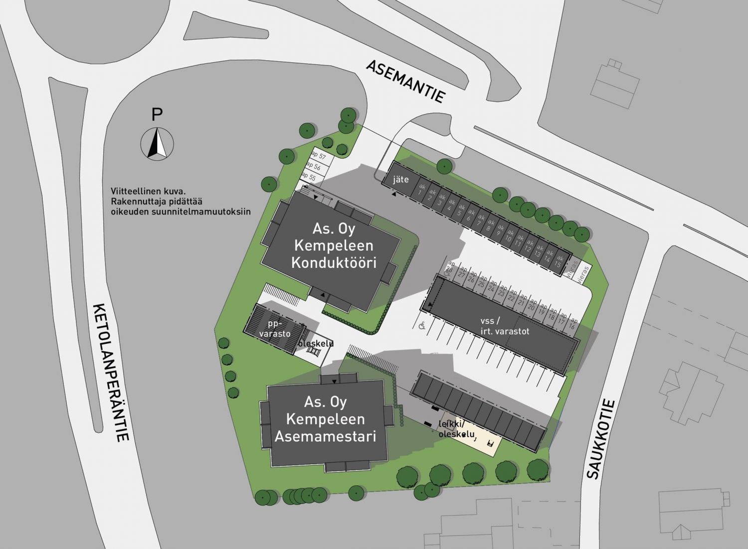 Ennakkomarkkinoinnissa Kempeleen Keskustasta liikehuoneisto. Tila sijoittuu asuinkerrostalon ensimmäiseen kerrokseen. Tällä paikalla on hyvä näkyvyys, sillä liiketilan ikkunat ovat sekä Asemantien, että Ketolanperäntien suuntaan. Tilaan on oma sisäänkäynti Asemantien puolelta.Liikehuoneiston pohja...