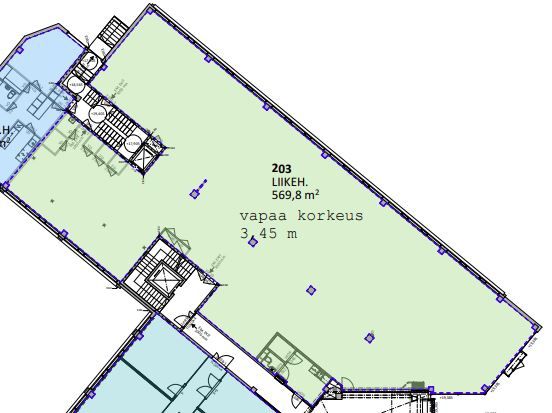katutaso Mäkelänkadun puoli 570 m2