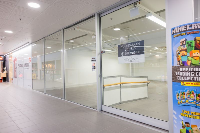 Siisti liiketila Rewellin käytävältä. 