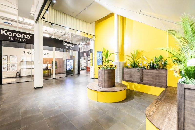 Oleskelutila sisääntuloaulassa