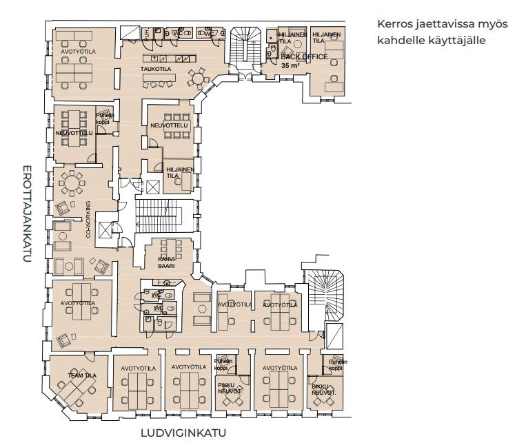 4krs kerrospohja 500m2