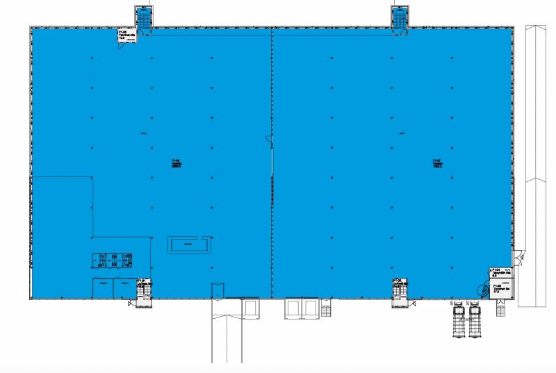 1. krs. varasto 5125 m² 