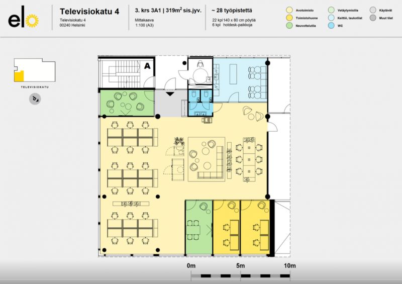 3.krs 319 m2 pohjaluonnos