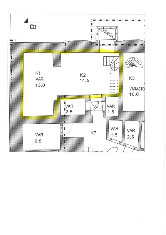 kellarin pohjapiirros