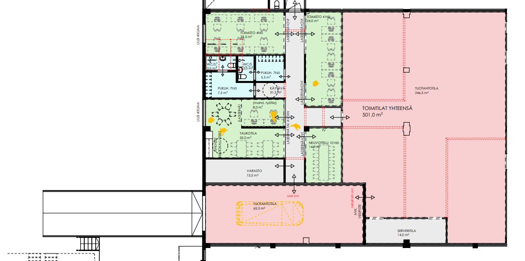 Vaihtoehtoinen pohjakuvasuunnitelma 