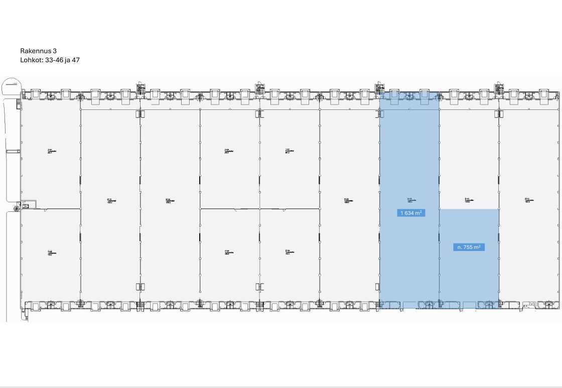 Rakennus 3, lohkot 33-46 ja 47.