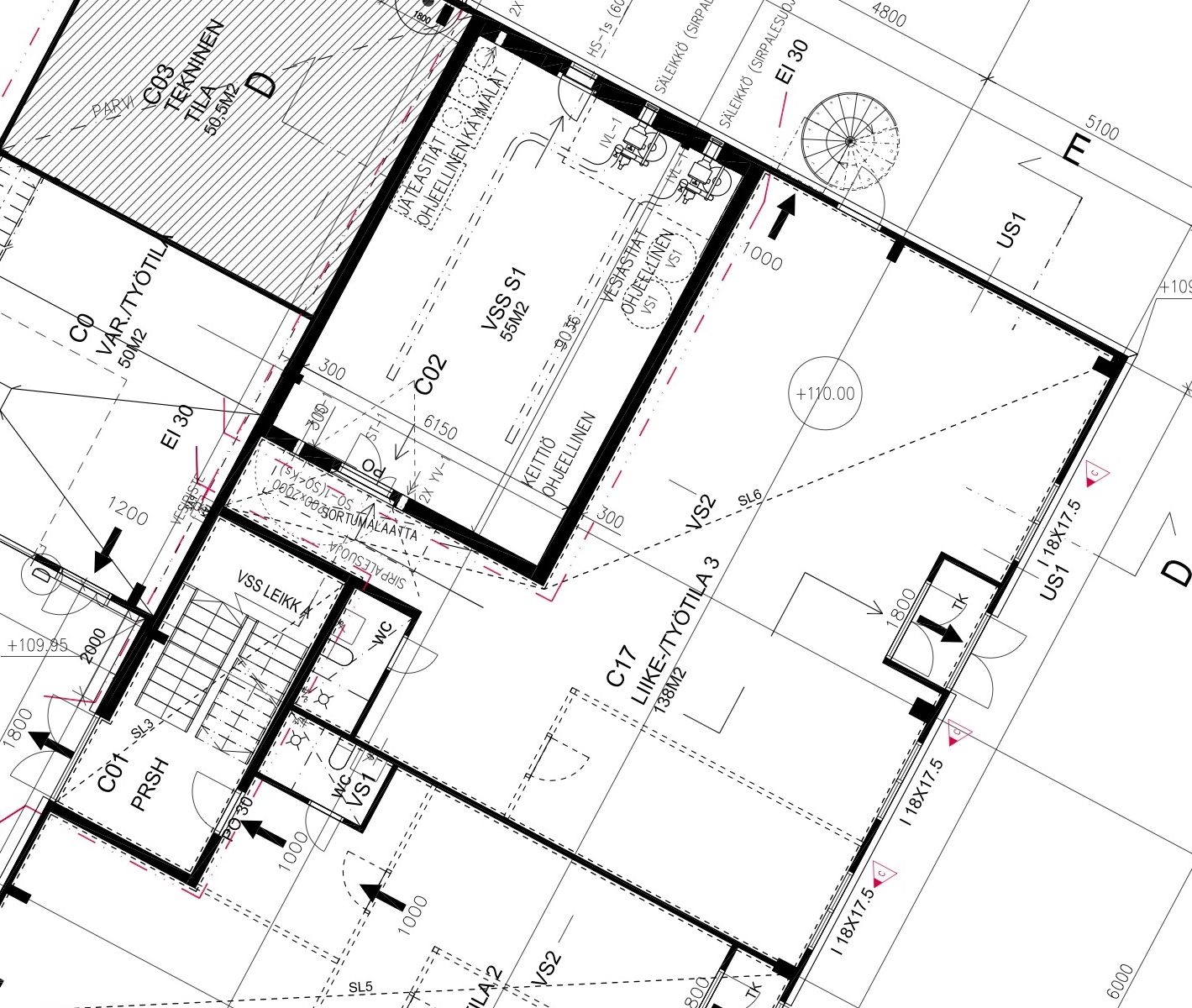 138 m² + 55 m² / Tila C17